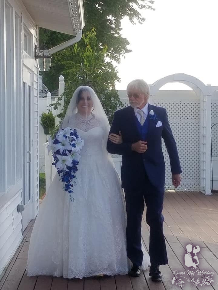 Dress My Wedding Casablanca lily and galaxy orchid cascading bouquet