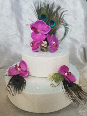 Peacock orchid cake topper 3 pieces (Copy)