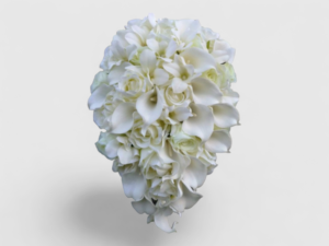 Ivory, cream cascading bridal bouquet