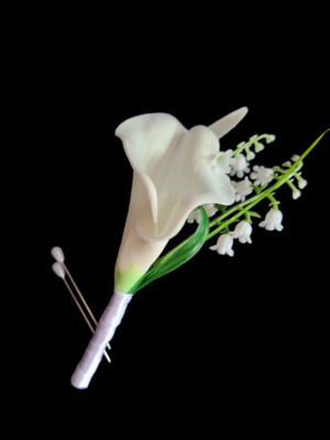 Lilies of the valley, calla lily artificial flower bouquet, real touch, bridal bouquet, rustic county, fake, artificial flowers - Image 7