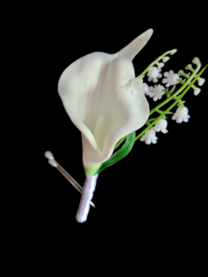 Lilies of the valley, calla lily artificial flower bouquet, real touch, bridal bouquet, rustic county, fake, artificial flowers - Image 9