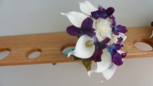 Rose calla lily galaxy orchid bridesmaids bouquet, small bouquet, real touch artificial bouquet - Image 2