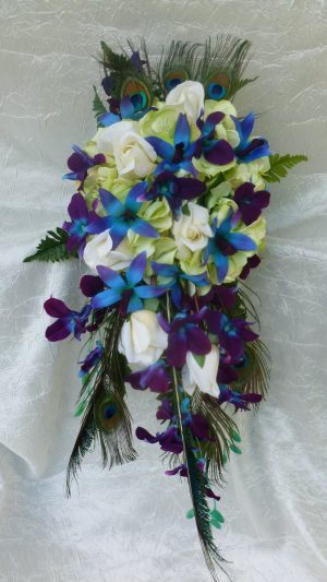 Cascading galaxy orchid bridal bouquet - Image 2