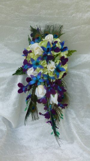 Cascading galaxy orchid bridal bouquet - Image 3