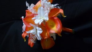 Orange calla lily bouquet