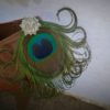 Pair of peacock shoe clip, feather shoe clip, shoe accessory,bridal shoe clips, bridesmaids shoe clips - Image 3