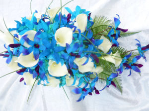 silk orchid bouquet