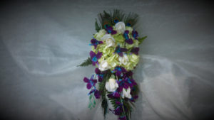 Cascading galaxy orchid bridal bouquet - Image 3