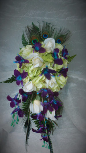 Cascading galaxy orchid bridal bouquet - Image 5