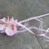 Flower girl wand, calla lily wand white, soft pink orchids, blush, real touch  calla