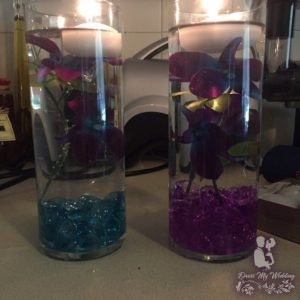 25 purple blue silk orchids - Image 2