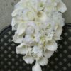 Ivory, cream cascading bridal bouquet with added hydrangas - Image 4