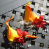 Calla lily, lily boutonniere, orange calla lily, yellow, orange autumn theme, boutonniere, button hole - Image 3