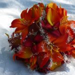 Orange tiger lily autumn bouquet