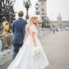 Ivory, cream cascading bridal bouquet with added hydrangas