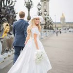 Ivory, cream cascading bridal bouquet with added hydrangas