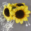 Sunflower boutonniere, button hole with baby's breath - Image 2
