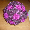 Plum, purple pillar decoratoion, wedding decoration, artificial flower arrangment, table decoration - Image 2