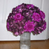 Plum, purple pillar decoratoion, wedding decoration, artificial flower arrangment, table decoration - Image 3
