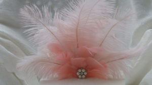 Ostrich feather blush pink cake topper - Image 4