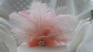 Ostrich feather blush pink cake topper - Image 2