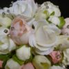 Real touch rose, peony, tulip bridal bouquet, rhinestone, blush, ivory, pink, latex flowers - Image 2