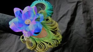 Peacock wrist corsage on pearl bracelet, peacock feather corsage, wristlet, customizable - Image 5