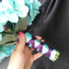 Aqua and plum cascading bouquet - Image 5