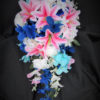 Navy and tiger lily cascading bouquet - Image 4