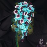 aqua and plum bouquet