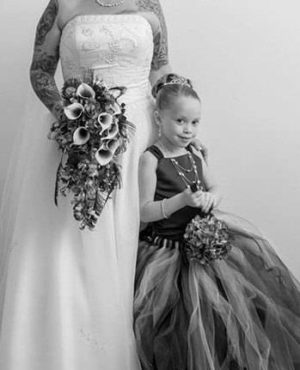 Aqua and plum cascading bouquet - Image 3