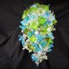 Green and aqua cascading bouquet - Image 2