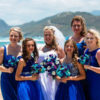 Galaxy orchid bridal bouquet with white calla lilies - Image 6