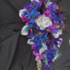 Cascading bouquet, Purple, blue, calla, rose, iris, orchid, galaxy orchid - Image 3