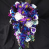 Cascading bouquet, Purple, blue, calla, rose, iris, orchid, galaxy orchid - Image 2