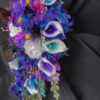 Cascading bouquet, Purple, blue, calla, rose, iris, orchid, galaxy orchid - Image 6