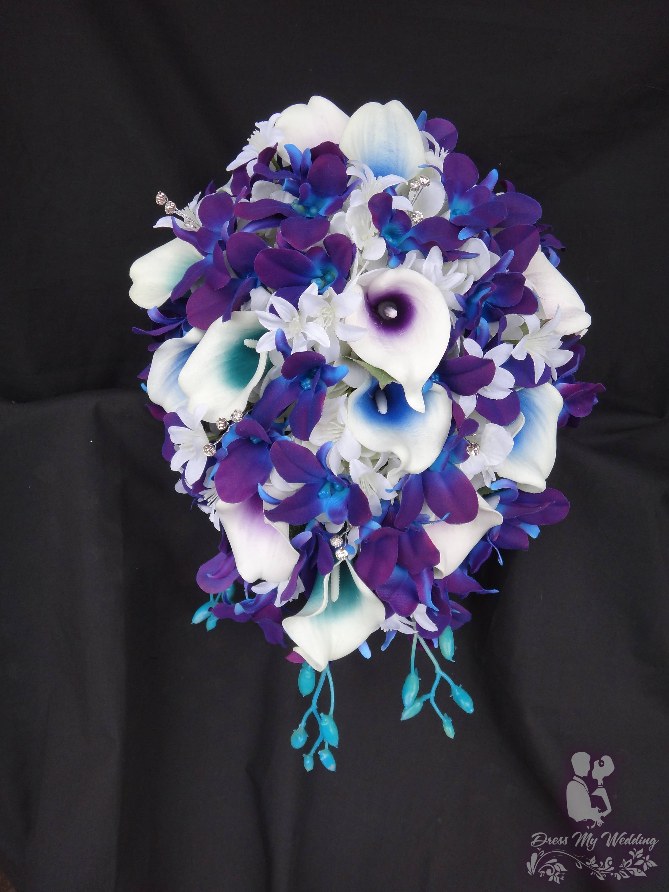 black dress with purple flowers