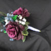 Plum rose bouquet with blueberries and baby's breath - Image 2