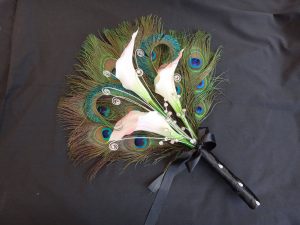 Peacock fan bouquet, Calla lily  peacock bouquet, customizable - Image 6