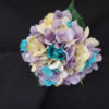 Turquoise, gold, chamapgne, lavender, bridal bouquet with ivory roses, hydrangea bride bouquet, artificial flower, gold pearl rhinestone - Image 2