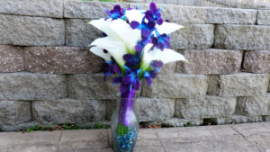 Calla lily and galaxy orchid bouquet - Image 4