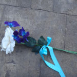 Large rose, galaxy orchid, single stem rose bouquet, small bridesmaid, flower girl bouquet, giant rose simple bouquet