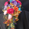 Rainbow cascading silk bouquet - Image 3