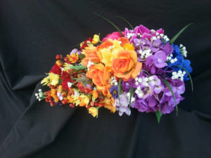 Rainbow cascading bouquet - Image 7