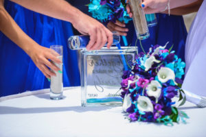 Galaxy orchid and calla lily bouquet with turquoise accent - Image 10