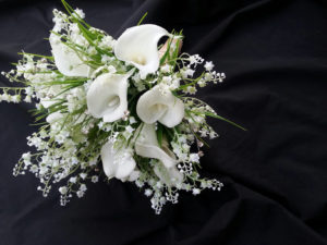 Lilies of the valley, calla lily artificial flower bouquet, real touch, bridal bouquet, rustic county, fake, artificial flowers - Image 8