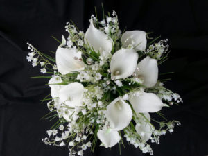 Lilies of the valley, calla lily artificial flower bouquet, real touch, bridal bouquet, rustic county, fake, artificial flowers - Image 5