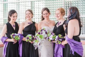 Plum and lime bouquet