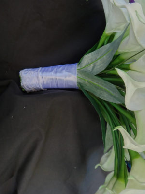Real touch calla lily, galaxy orchid, purple blue orchid bridal bouquet, teardrop bouquet, island orchid, artificial flowers - Image 5