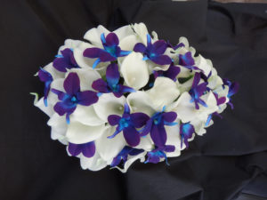 Real touch calla lily, galaxy orchid, purple blue orchid bridal bouquet, teardrop bouquet, island orchid, artificial flowers - Image 7